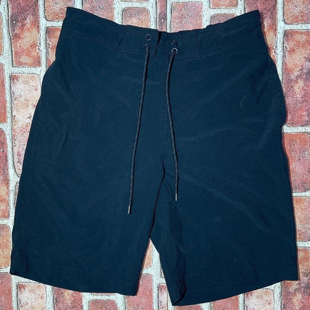 Pre-Owned Goodfellow & Co Board Shorts Black Swim Trunks Men Size S Pool Beach